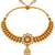 gold-plated copper white kundan floral choker necklace set