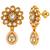 gold-plated copper white kundan floral choker necklace set