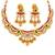 gold-plated copper multicolour kundan choker necklace set