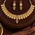 gold-plated copper multicolour stone choker necklace set