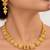 gold-plated copper multicolour floral necklace set with drop earrings