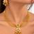 gold-plated copper multicolour layered necklace set