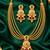 gold-plated copper multicolour layered necklace set