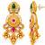 gold-plated copper multicolour layered necklace set