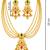 gold-plated copper multicolour layered necklace set