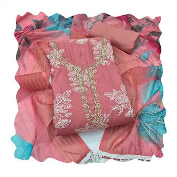 Dusty rose designer cotton silk blend salwar suit 4