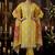 Mustard yellow designer cotton silk blend salwar suit