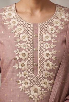 Dusty pink designer modal cotton printed salwar suit 3