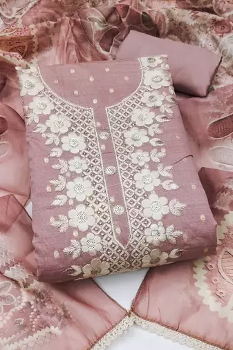 Dusty pink designer modal cotton printed salwar suit
