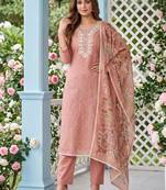 Peach designer modal cotton printed salwar suit
