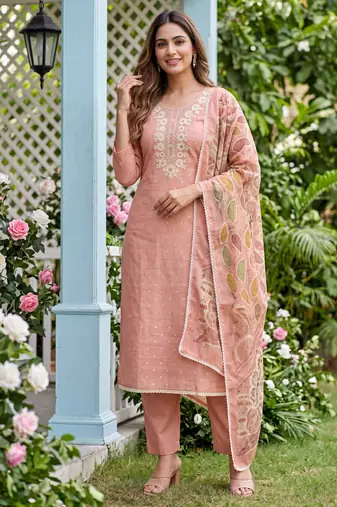 Peach designer modal cotton printed salwar suit