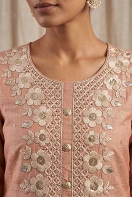 Peach designer modal cotton printed salwar suit 3