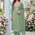 Sage green designer modal cotton printed salwar suit