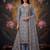 Grey designer organza handwork salwar suit with dupatta