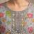 Grey designer organza handwork salwar suit with dupatta