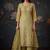 Olive designer organza handwork salwar suit with dupatta