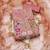 Pink designer organza handwork salwar suit with dupatta