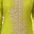 Lime green premium chinon top palazzo dupatta set