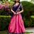 Awesome Pink Zari Weaving Silk Marriage Wear Half Saree Lehenga