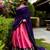 Awesome Pink Zari Weaving Silk Marriage Wear Half Saree Lehenga