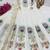 Off white designer party wear gown pant & dupatta set