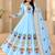 Blue  designer party wear gown pant & dupatta set