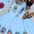 Blue  designer party wear gown pant & dupatta set