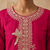 Rani pink premium chinon top palazzo dupatta set