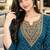 Traditional indian wear rayon fabric bandhani printed embroidery work kurta with palazzo