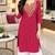 Traditional indian wear rayon fabric bandhani printed embroidery work kurta with palazzo