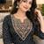 Traditional indian wear rayon fabric bandhani printed embroidery work kurta with palazzo