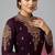 Maroon&pink georgette semi stitched suit with embroidery & sequence work