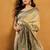 beige cotton blend saree with zari jhallar & rich pallu
