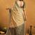 beige cotton blend saree with zari jhallar & rich pallu