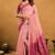 baby pink cotton blend saree with zari jhallar & rich pallu
