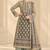 Olive crepe silk blend printed suit set