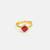 Gold plated kundan pink ring