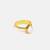 Gold plated kundan blue ring