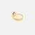 Gold plated kundan pink ring