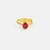 Gold plated kundan pink ring