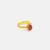 Gold plated kundan pink ring