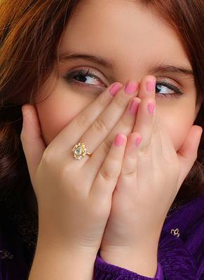 Gold plated kundan gold halo ring 1