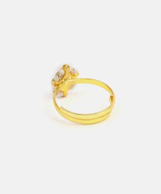 Gold plated kundan gold halo ring 3
