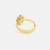 Gold plated kundan gold halo ring