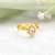 Gold plated kundan gold halo ring