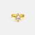 Gold plated kundan gold halo ring