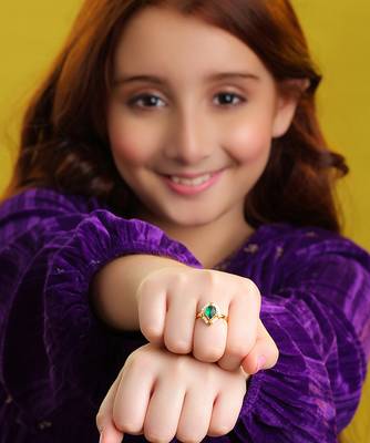 Gold plated kundan gold halo ring 1