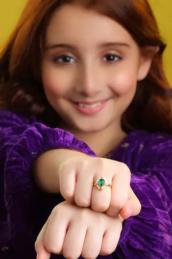 Gold plated kundan gold halo ring