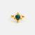 Gold plated kundan gold halo ring