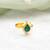 Gold plated kundan gold halo ring